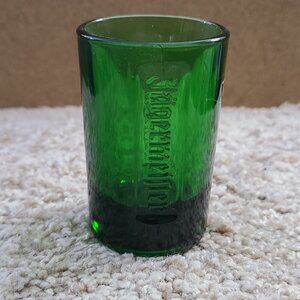 Jagermeister Green Heavy Glass Embossed Shot Glass